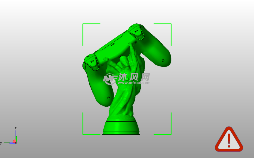 PS4手柄支架侧视图