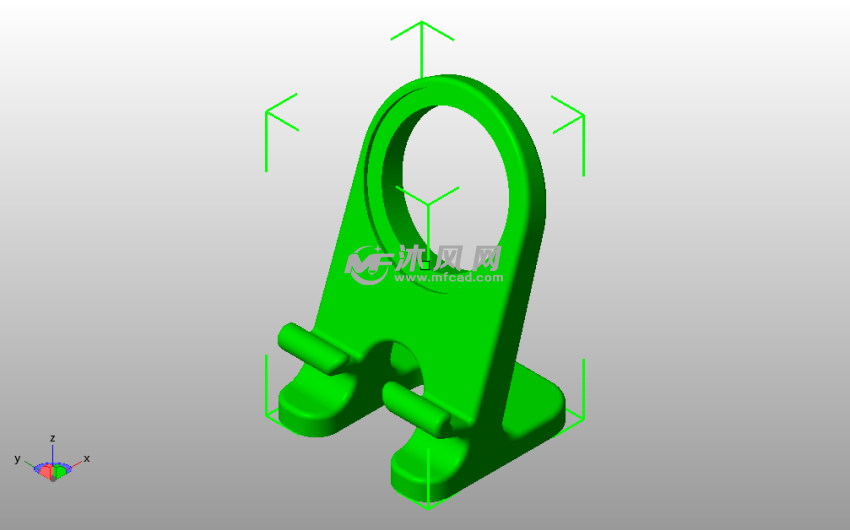 苹果X手机支架斜视图