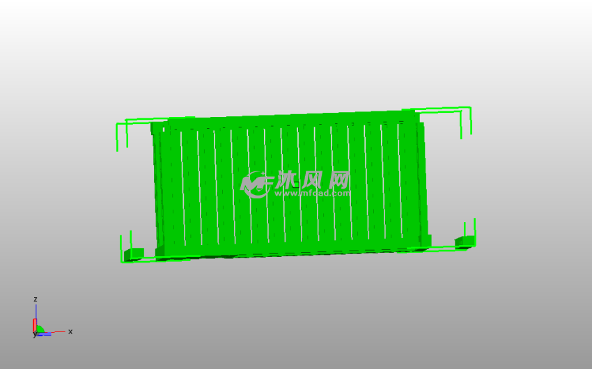 上下床铺模型俯视图