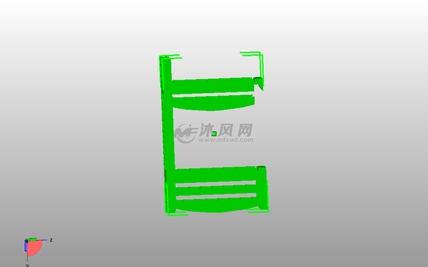 上下床铺模型侧视图