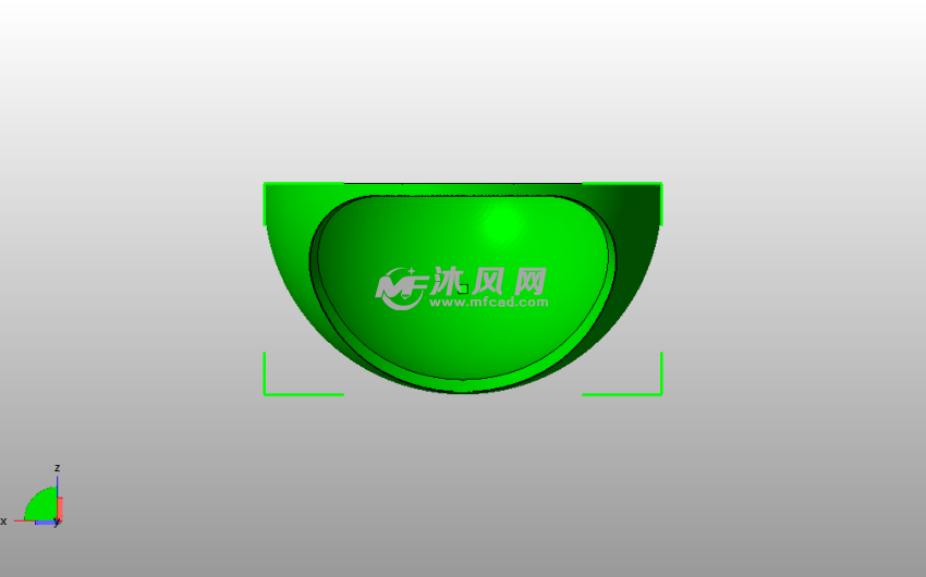  贴墙装饰花瓶俯视图