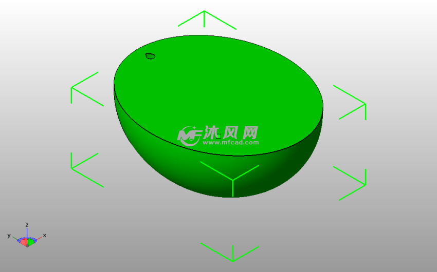  贴墙装饰花瓶斜视图