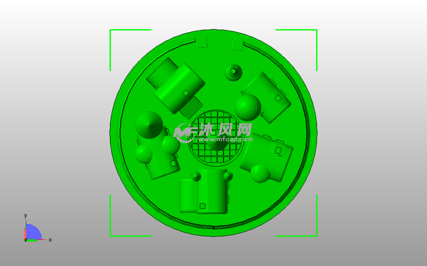 圣诞节村落灯俯视图