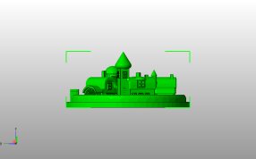 圣诞节村落灯侧视图