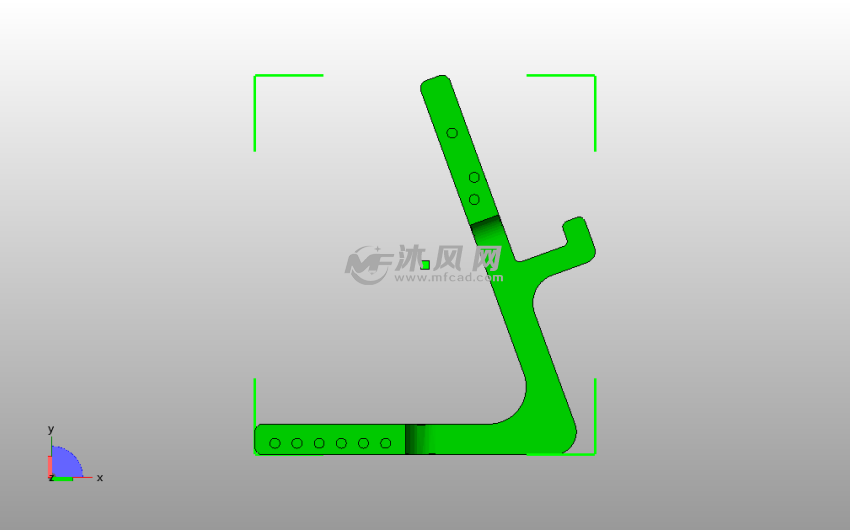 双色手机支架右侧视图