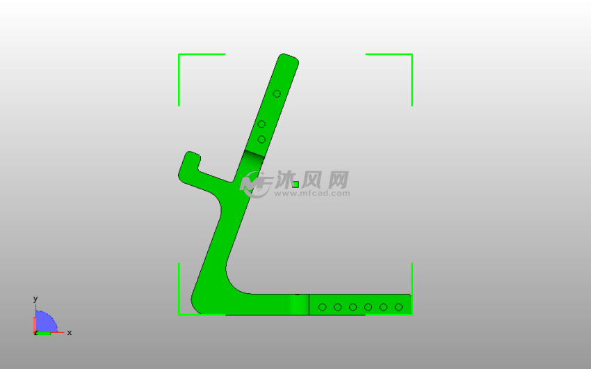 双色手机支架左侧视图