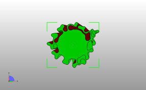  鲜花形状花瓶俯视图