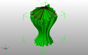  鲜花形状花瓶斜视图
