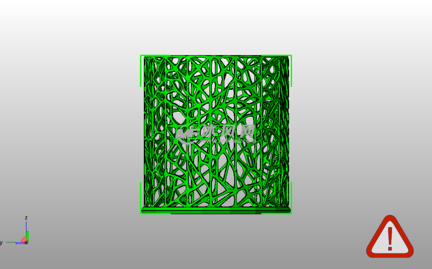  圆柱镂空灯罩主视图