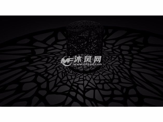  圆柱镂空灯罩效果图离得近