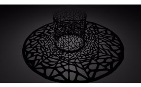  圆柱镂空灯罩效果图离得远