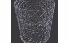  圆柱镂空灯罩斜视图