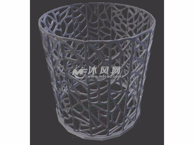  圆柱镂空灯罩斜视图