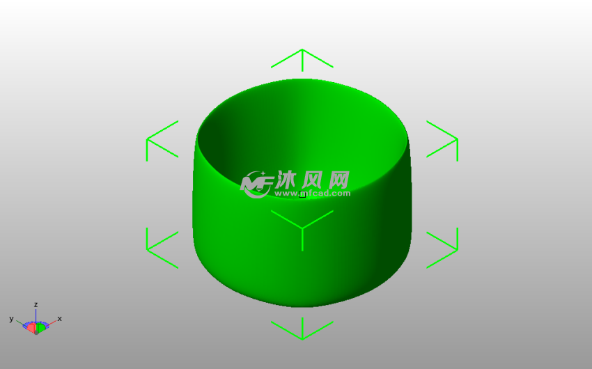 北欧风花盆斜视图