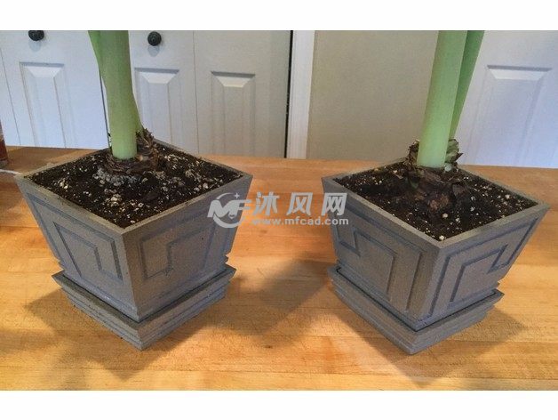 罗马花盆模型局部图