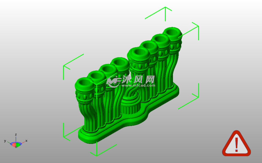  玩具烛台模型斜视图