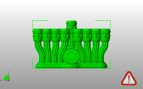  玩具烛台模型主视图