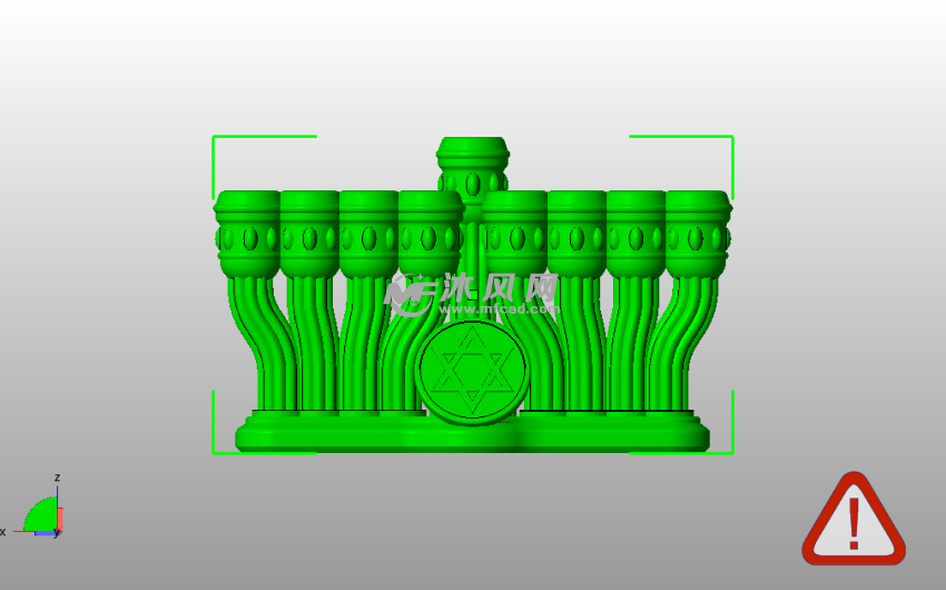  玩具烛台模型主视图