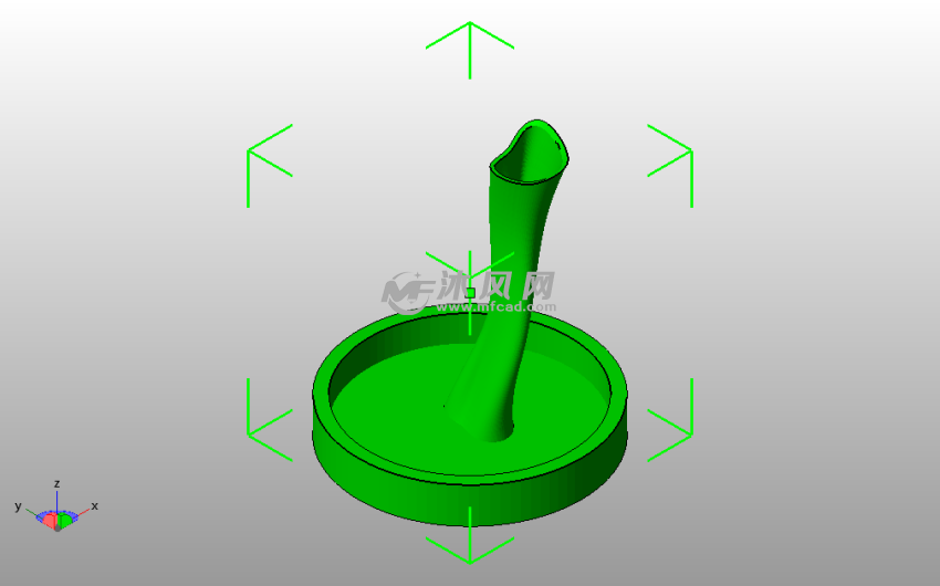 花梗花瓶模型斜视图