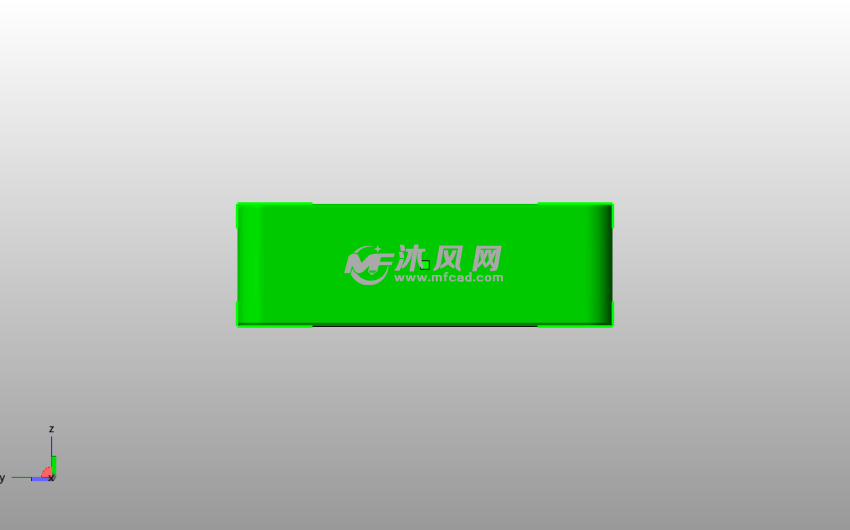 无底肥皂盒模型侧视图