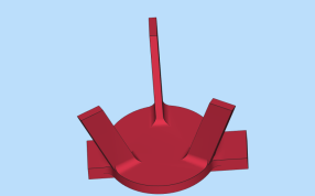 披萨放置架红色渲染