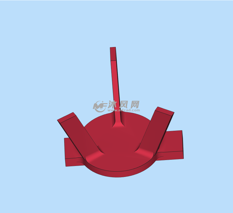 披萨放置架红色渲染