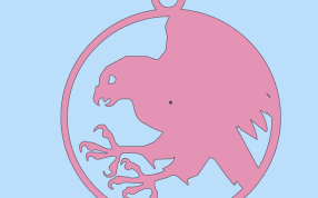 猎鹰样式吊坠渲染图