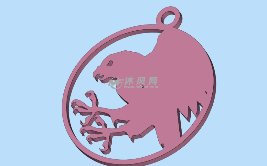 猎鹰样式吊坠模型
