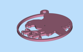 猎鹰样式吊坠侧面