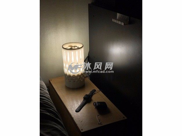 3D打印灯罩开灯