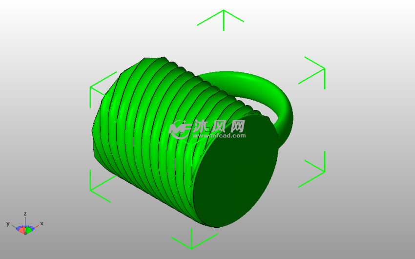 3D打印螺旋杯子斜视图
