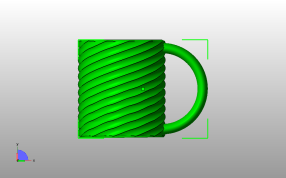 3D打印螺旋杯子主视图