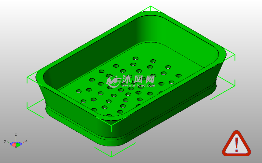 肥皂盒模型斜视图