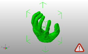 裂纹手掌模型斜视图