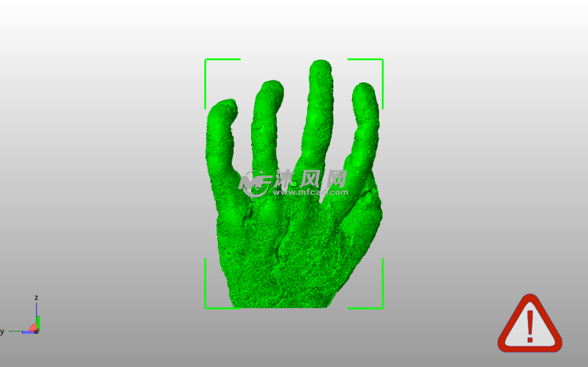 裂纹手掌模型主视图