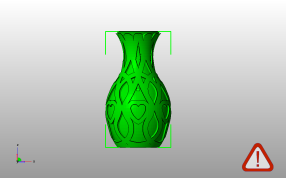 镂空心花瓶主视图