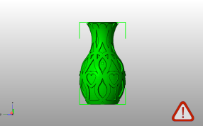 镂空心花瓶侧视图