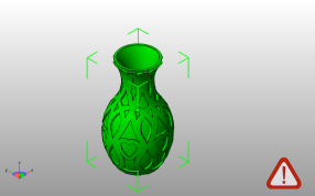 镂空心花瓶斜视图