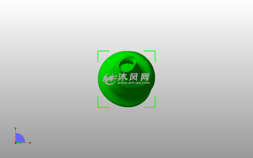 螺旋扁口花瓶俯视图