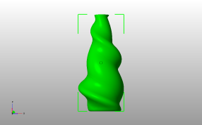 螺旋扁口花瓶主视图