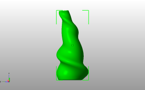 螺旋扁口花瓶侧视图