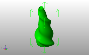 螺旋扁口花瓶斜视图