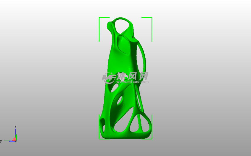 螺旋镂空北欧风花瓶侧视图