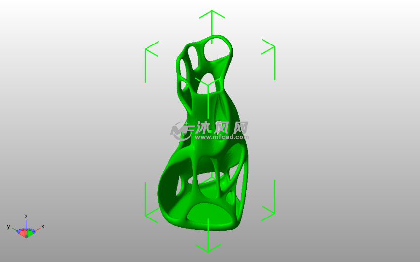 螺旋镂空北欧风花瓶斜视图