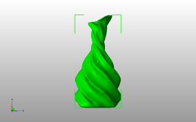 螺旋斜口北欧风花瓶主视图