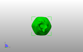 螺旋斜口北欧风花瓶俯视图