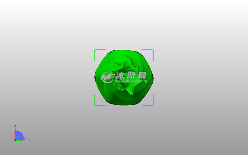 螺旋斜口北欧风花瓶俯视图