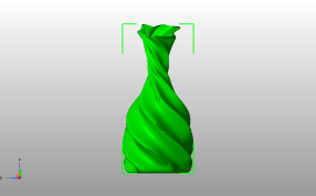 螺旋斜口北欧风花瓶侧视图