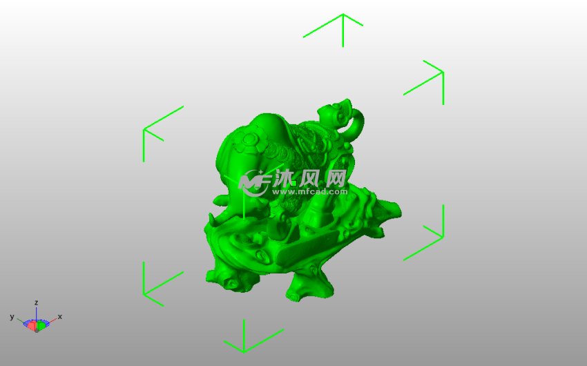 牛气冲天模型斜视图