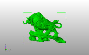 牛气冲天模型侧视图